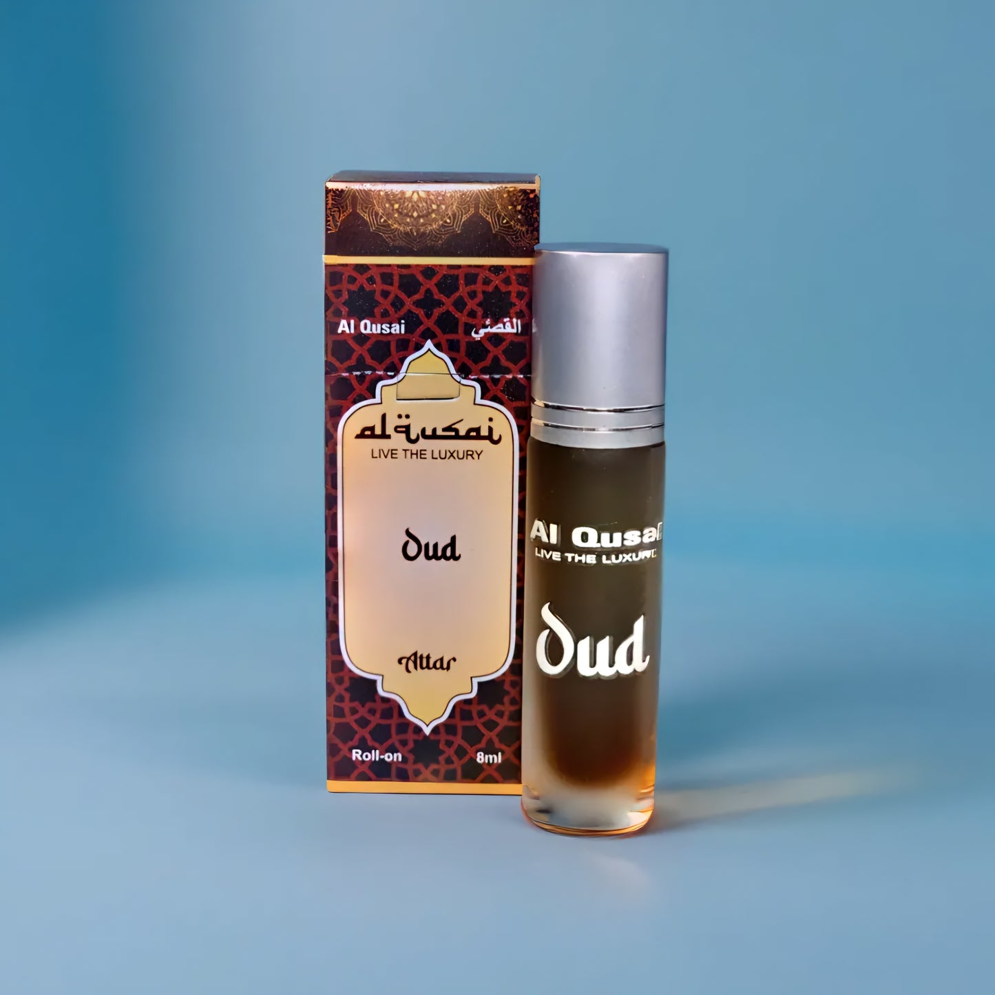 Al Qusai Natural Oud Attar, Unisex, 8ml Roll-On