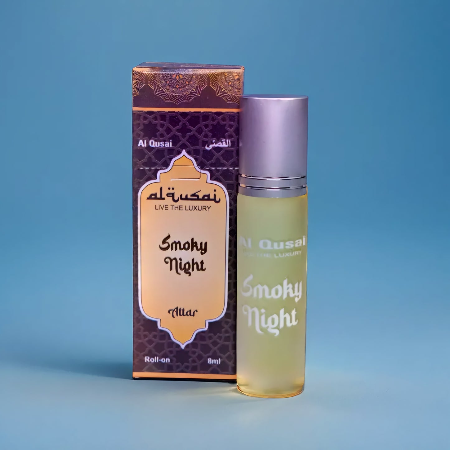 Al Qusai Smoky Night Attar, Unisex, 8ml Roll-On