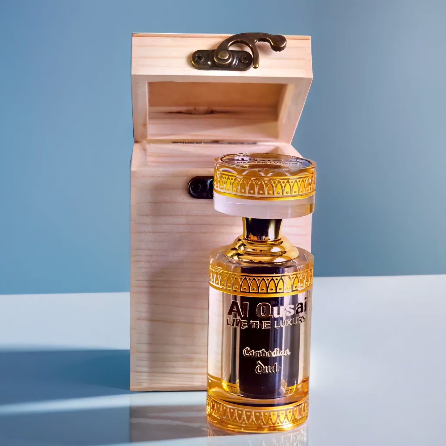 Al Qusai Natural Cambodian Oud Attar with Stick Application 12ml