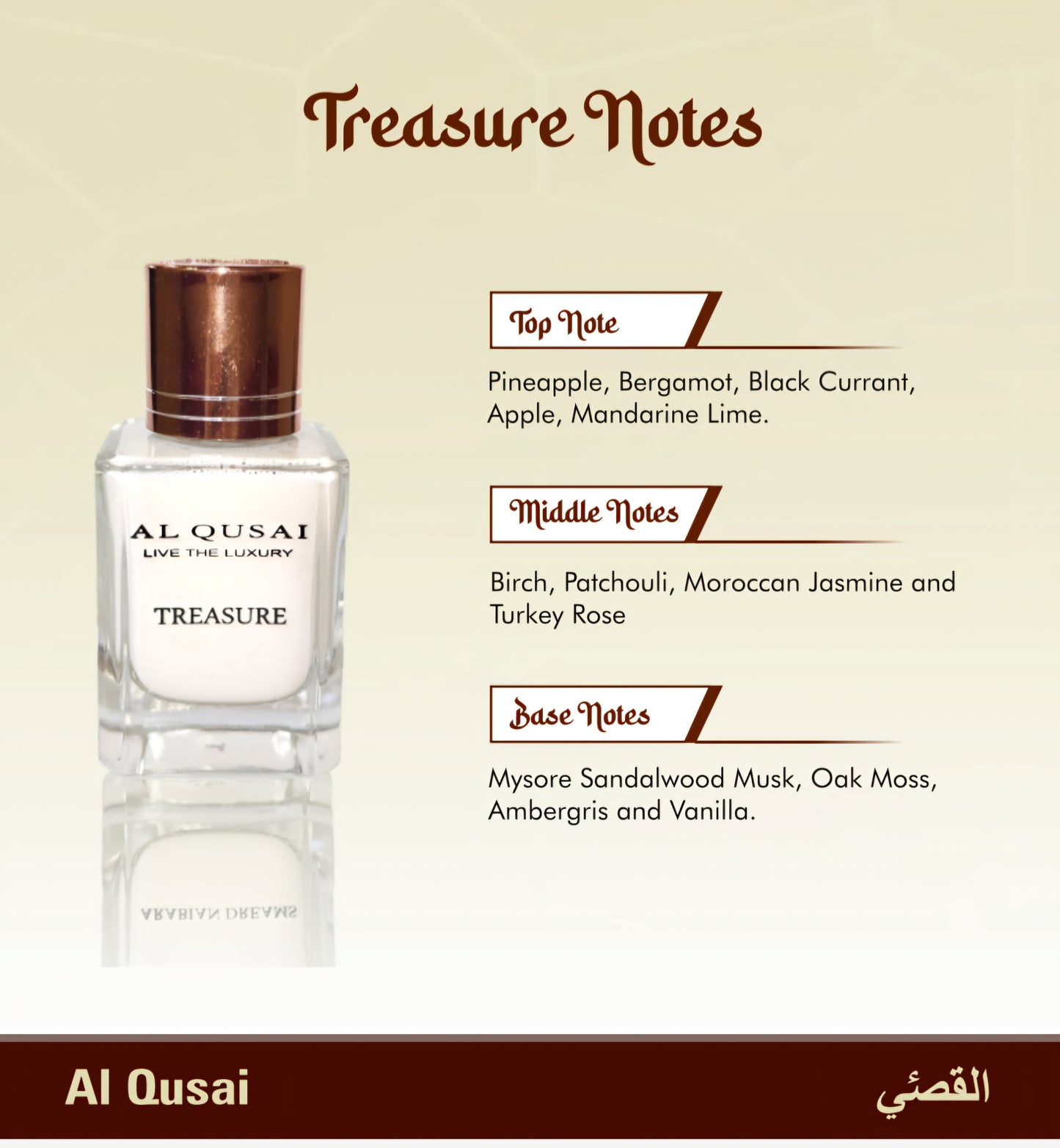 Al Qusai Treasure, Perfume / Parfum, Unisex, With Wooden Box